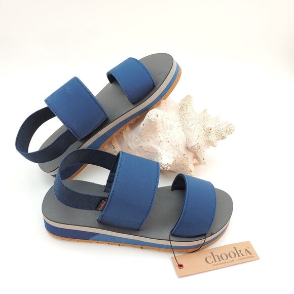 Chooka Flatform Strappy Low Wedge Heal Womens Sandals - Picture 3 of 6
